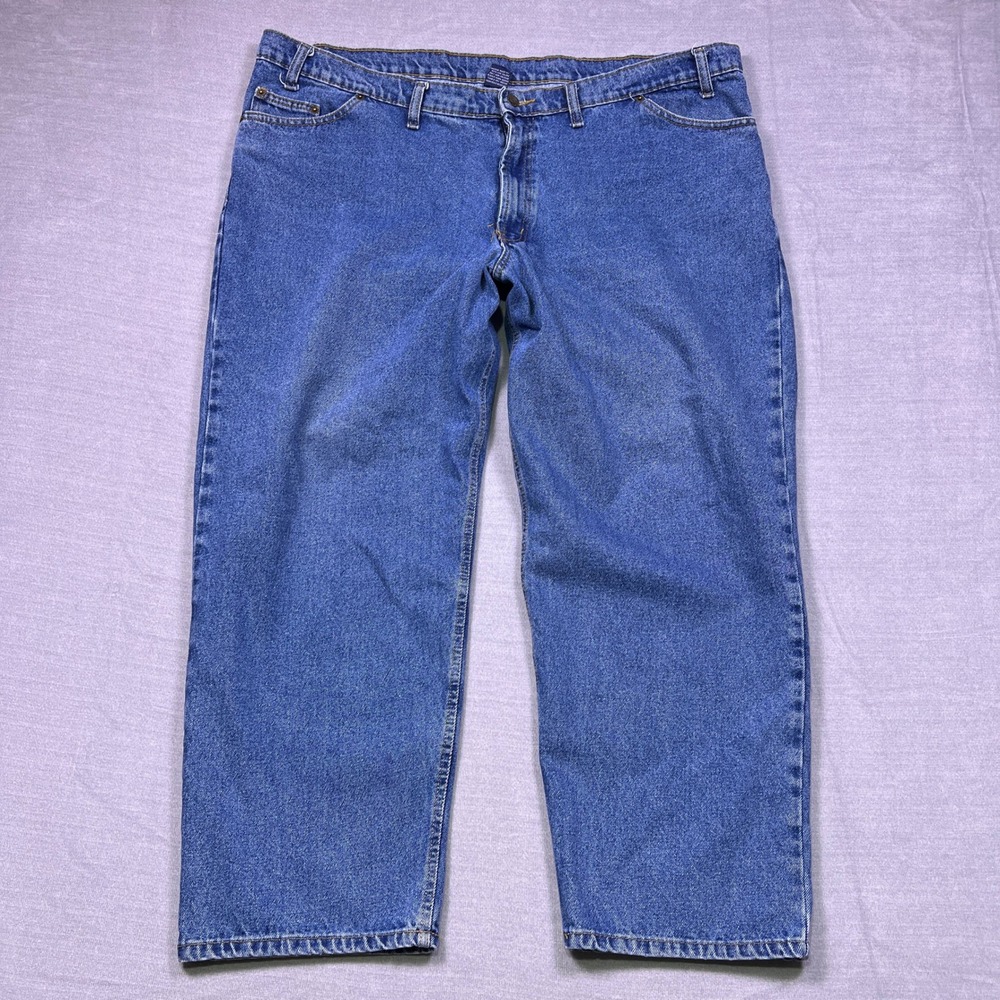 RK Brand Mens Jeans 46x30 Medium Wash Straight Leg Denim‎ Pants